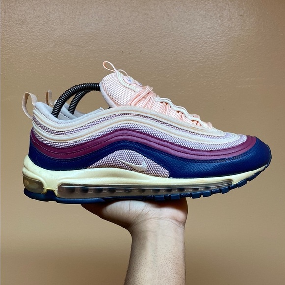 Nike Air Max 97 Crimson Tint/Plum Chalk-Blue Void - Picture 1 of 17